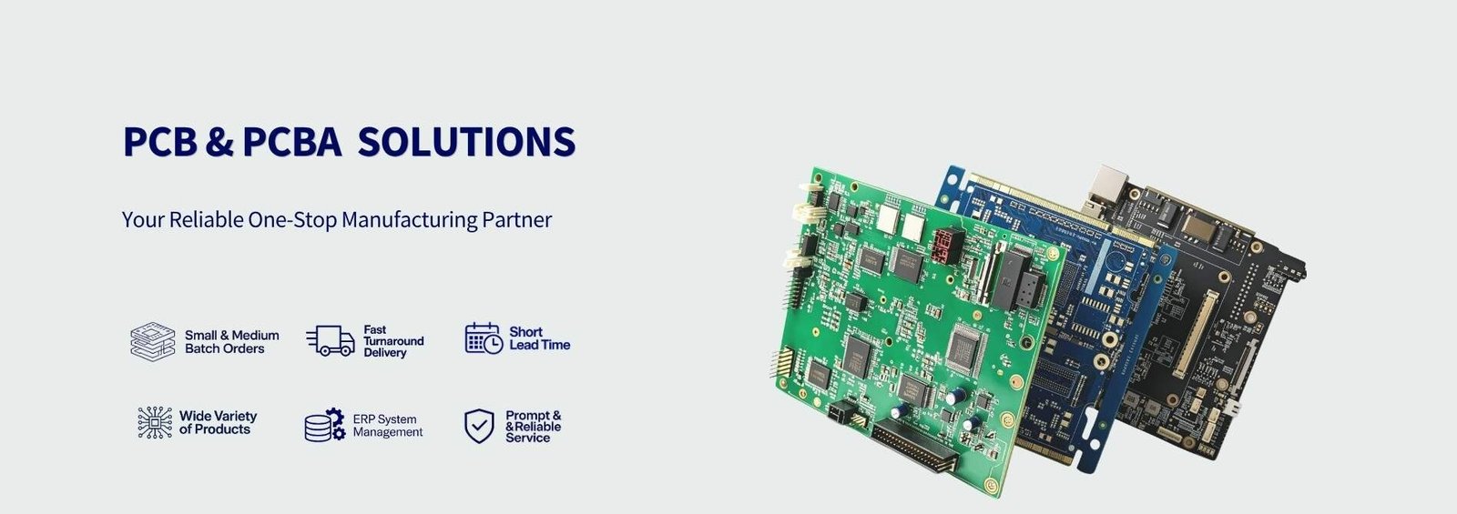 Custom PCB & PCBA circuit boards, one-stop manufacturing service for prototype and mass production